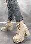 🤩Уникални дамски кожени боти на ток🤩, снимка 2
