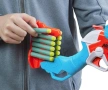 NERF DinoSquad Tricera бластер, 3-стрелковидна чупеща се цев, 12 Nerf стрелички, държач за стрели, снимка 4