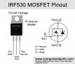 IRF530 MOSFET-N транзистор 100V, 17A, 75W, 90 mΩ typ.