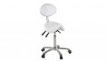 Козметичен/фризьорски стол - *табуретка с облегалка Dynamic 59/79 см - бяла, снимка 1 - Друго оборудване - 28262495