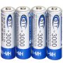 4 бр x AA 3000 mAh 1.2V Ni-MH акумулаторни батерии акумулаторна батерия презареждащи за MP3 фотоапар, снимка 9