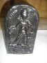 Голяма Масивна Чугунена Емблема-SAUCTA BARBARA/Света Варвара-2,0 кг-20х11,5см-Нова-Герм-За Декорация, снимка 11