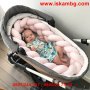 Плетен обиколник за бебешко легло, кошара, детско креватче - 3 метра - код 2487, снимка 9