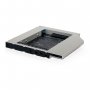 Адаптер за харддиск Caddy,  SSD към SATA3 слот за оптично устройство, 12.7mm, SS300084, снимка 1 - Части за лаптопи - 38320880