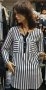 Нова дамска моряшка риза тип туника на тъмносиньо и бяло райе, снимка 8