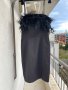 Разкошна нова черна парти коктейлна строго официална рокля Mohito пера пухчета , снимка 3