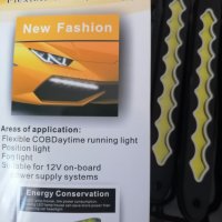 Нов модел Гумени огъващи се ЛЕД ленти дневни светлини за кола автомобил джип + подарък, снимка 5 - Аксесоари и консумативи - 32450921