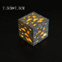 Minecraft cube куб,Нощна лампа, щадяща очите светлина, ABS, за деца, снимка 3 - Детски нощни лампи - 43818663