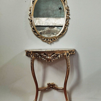 Барокова конзола с огледало, снимка 1 - Огледала - 44846621