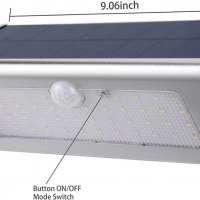 Соларни лампи за външен монтаж, 46 LED, 4500 mAh, корпус от алуминиева сплав, снимка 1 - Соларни лампи - 39456679