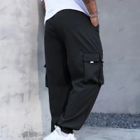 Мъжки ежедневни карго панталони в уличен стил с голям размер, 3цвята, снимка 15 - Панталони - 43900188