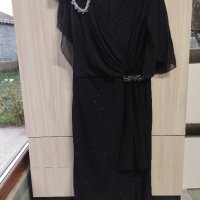 Черна дълга официална рокля размер L, снимка 3 - Рокли - 43820472