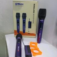 Комплект Безжични микрофони, UHF система с двоен ръчен динамичен микрофон, снимка 1 - Микрофони - 42988752