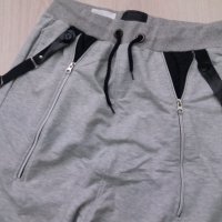 Светлосив спортен панталон с тиранти - потур , снимка 2 - Панталони - 44009922