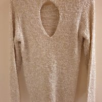 ИНТЕРЕСНА БЛУЗКА ШАМПАНСКО, снимка 4 - Блузи с дълъг ръкав и пуловери - 27576568