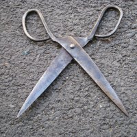 Кована абаджийска ножица-2, снимка 4 - Антикварни и старинни предмети - 29017232