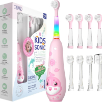Seago Kids Електрическа четка за зъби, акумулаторна, 8 глави за четки за зъби, детска, розова, снимка 1 - Други - 44865020
