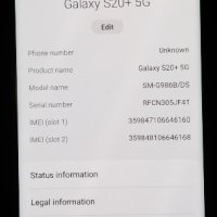 Андроид телефон Samsung Galaxy S20+ 5G, 128 GB, 12 GB RAM, Android 13, Смартфон, снимка 10 - Samsung - 39827022