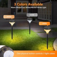 Нови 4 броя Соларни LED Лампи ECOWHO за Градински Пътеки алеи IP65, снимка 2 - Лед осветление - 44043668