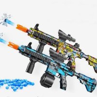 Автоматична електрическа пеинтбол пушка M416 с очила и  10 000 гелови топчета , снимка 1 - Електрически играчки - 40390040