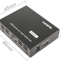 BeMatik HDMI сплитер приемник 8 порта чрез ethernet Cat.5e кабел  с IR (HB005) НОВО, снимка 3 - Суичове - 38389939