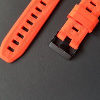 Силиконова каишка за GARMIN Fenix 6 – оранжев цвят, снимка 4 - Каишки за часовници - 32272698
