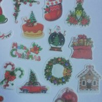 Скрапбук стикери за декорация планер Коледа 1 - 20 бр /комплект , снимка 3 - Други - 38216979