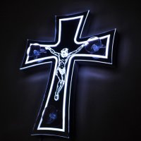 ЛЕД 3D LED кръст с Исус, 24 волта, снимка 4 - Аксесоари и консумативи - 40775160