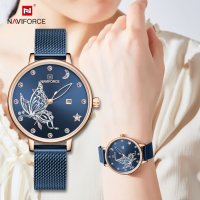 Дамски часовник NAVIFORCE Blue/Gold 5011 RGBE., снимка 2 - Дамски - 34724671