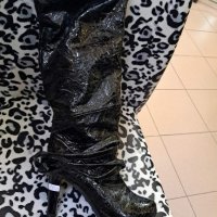 Дамски чизми,естествена кожа с лаково покритие, снимка 1 - Дамски ботуши - 27119312