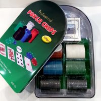 Настолна покер игра в метална кутия /2631/, снимка 1 - Настолни игри - 43376076