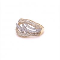 Златен дамски пръстен 3,42гр. размер:57 14кр. проба:585 модел:9937-5, снимка 2 - Пръстени - 38442155