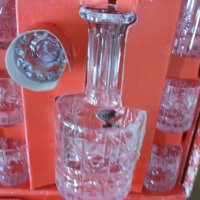  кристални чаши и гарафа , снимка 3 - Антикварни и старинни предмети - 25450053