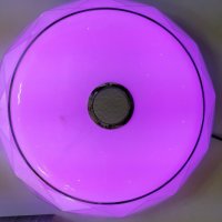 Цветен RGB полилей с музика и дистанционно, снимка 4 - Лампи за таван - 43239614