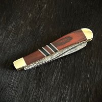 Висококачествен компактен колекционерски джобен сгъваем нож Elk Ridge Trapper Pakkawood.(ER954WBCR), снимка 5 - Ножове - 43021162