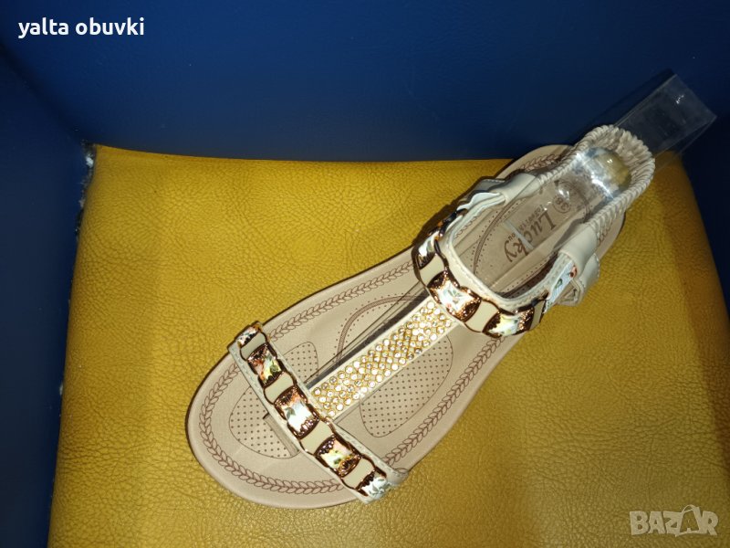 Дамски сандали LUCKY, беж, снимка 1