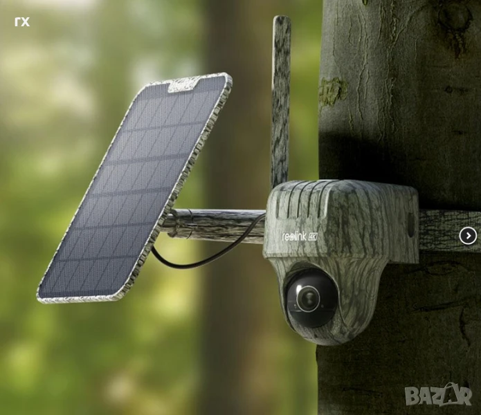 Reolink GO Ranger PT 4K 8MP 4G LTE Камера Комплект със Соларен Панел - ловна, снимка 1