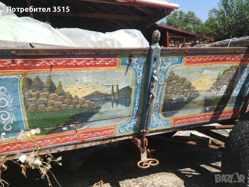 Автентични рисувани канати за магарешка каруца, снимка 1
