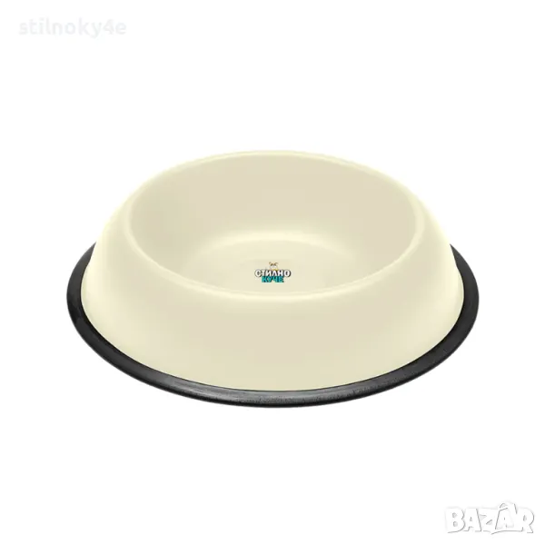 Ferplast Mira Луксозна метална купа за домашни любимци в бял мат Метална купа за куче/коте, снимка 1