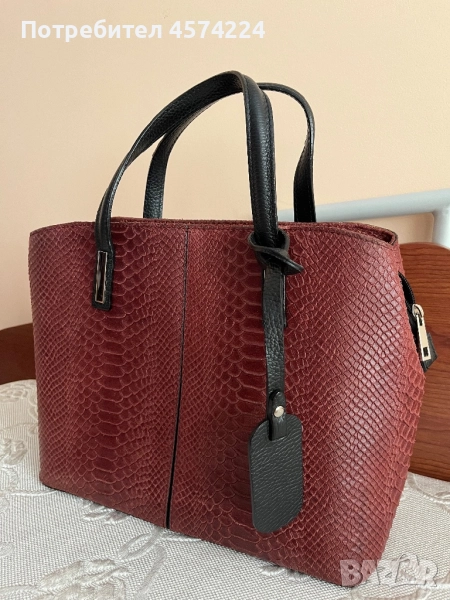 Дамска чанта DONNA ITALIANA от естествена кожа, снимка 1