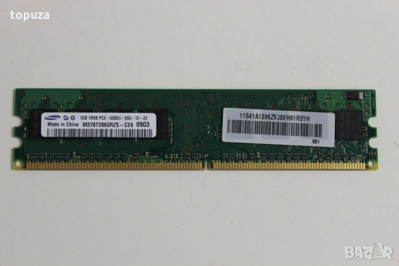 RAM рам памет за настолен компютър Samsung 1 GB DIMM 667 MHz DDR2 Memory (M378T2863RZS-CE6), снимка 1