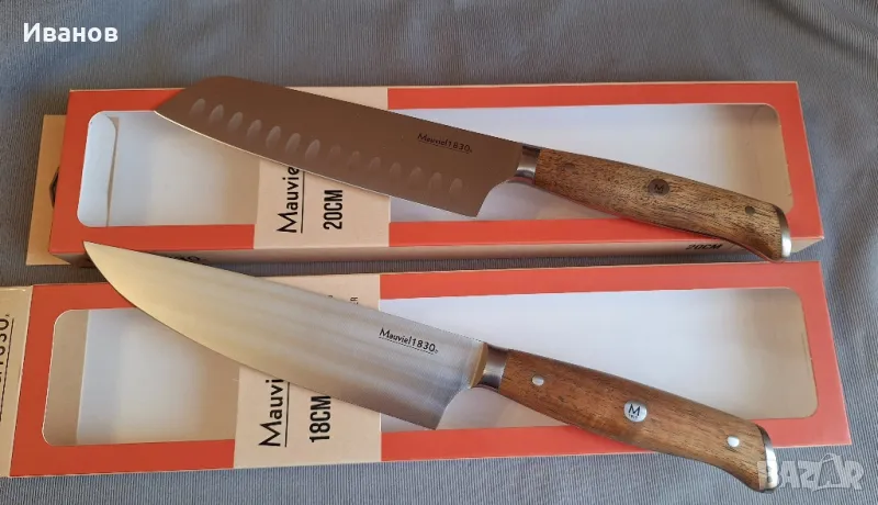 Кухненски ножове Mauviel 1830 френски шефски и сантоку chefs knife, снимка 1