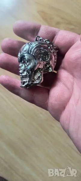 Хромирана глава Terminator exoskeleton ключодържател,нов, снимка 1