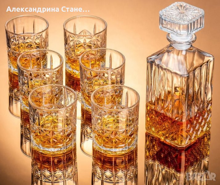 🥃 Комплект от стъклена гарафа с 6 броя чаши - ПРОМОЦИЯ, снимка 1