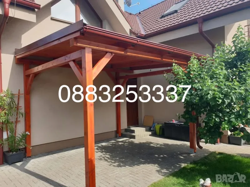 Изграждане на дървени навеси Покриви с гаранция Ремонт на покриви и хидроизолации, снимка 1