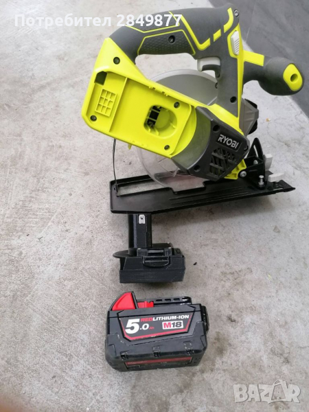 Преход от батерия  Milwaukee към уреди Rioby, снимка 1