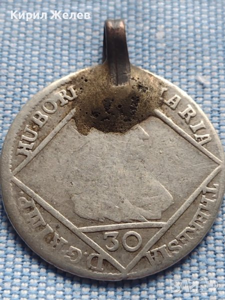 Сребърна монета 30 кройцера 1770г. Мария Терезия Виена Австрия 25226, снимка 1