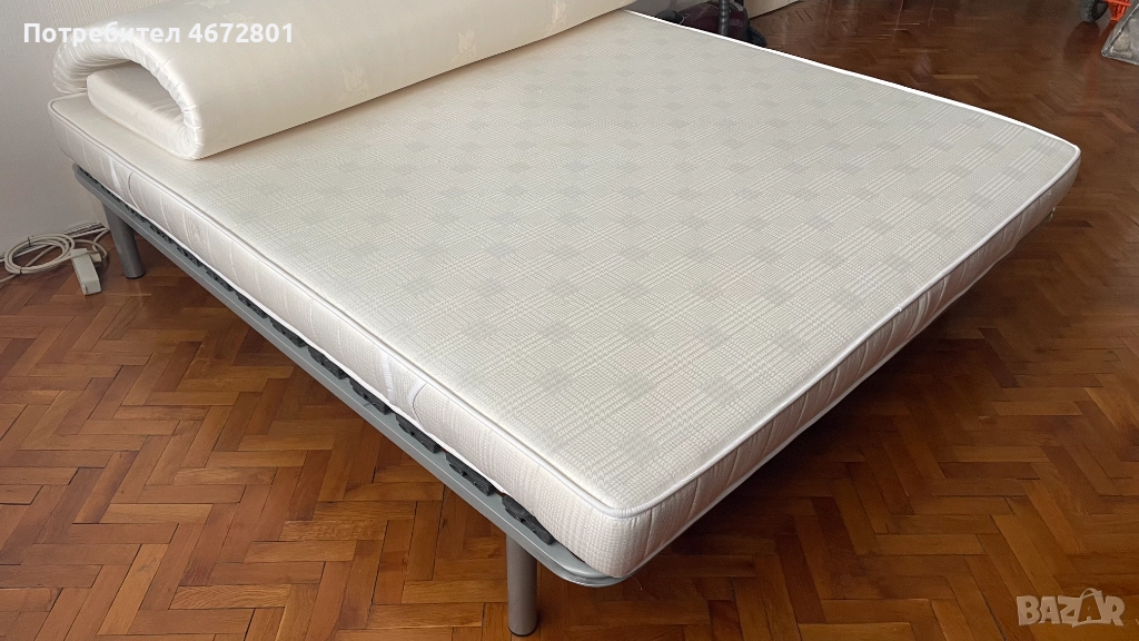 Спалня 180/200 (подматрачна рамка с крака + матрак + топ матрак), снимка 1