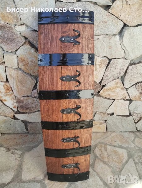 Закачалки от автентични бъчви с ръчно ковано желязо!, снимка 1