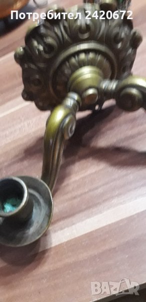 бронзов стенен  свещник, снимка 1